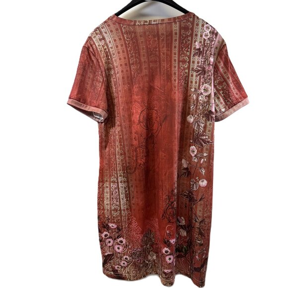 Boho Y2K Oversized Tee Woman's Large with Pockets Floral - Picture 4 of 9